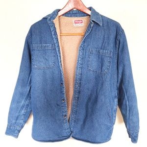 Wrangler Sherpa-lined Shirt Blue Denim Jacket